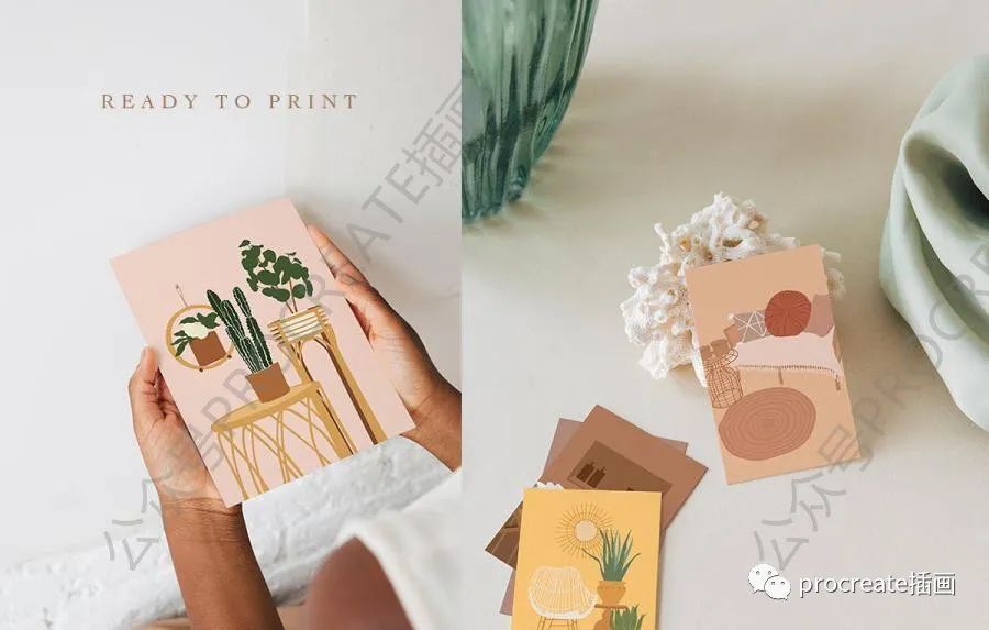 图片[3]-抽象的室内家居环境矢量插画素材【0480】-procreatechahua