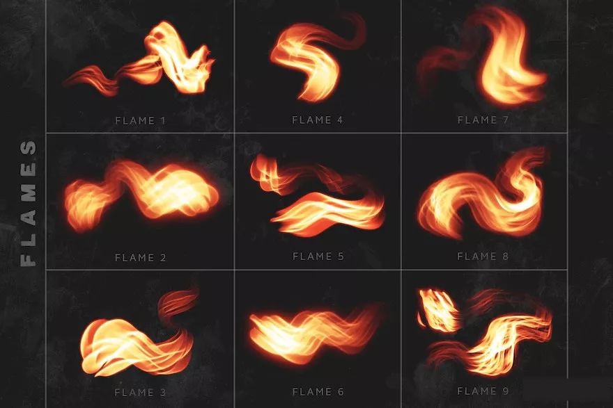 图片[3]-火焰霓虹灯光效果的procreate笔刷及配套色卡【0044】-procreatechahua