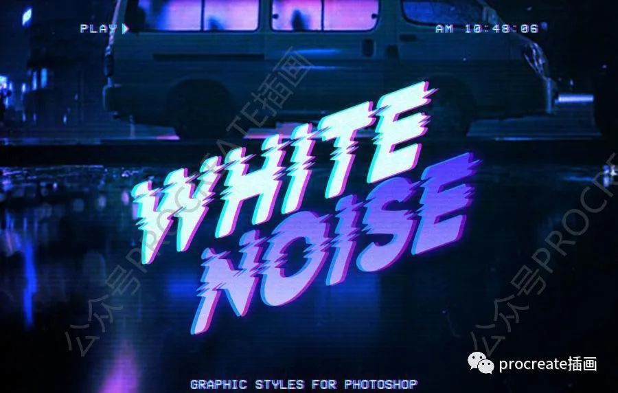 图片[3]-故障毛刺风格的无衬线大写英文字体【0495】-procreatechahua