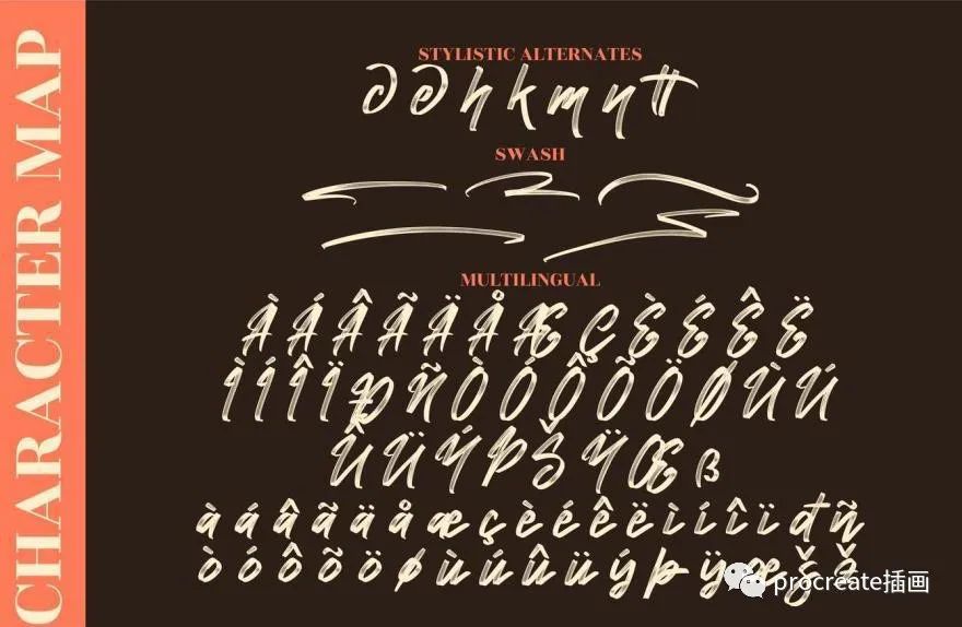 图片[3]-画笔笔刷效果的英文手写字体【0497】-procreatechahua