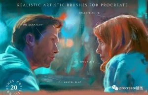 20个华丽的油画绘制效果procreate笔刷【0508】-procreatechahua