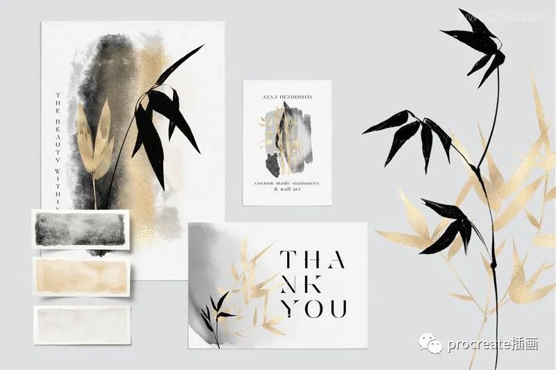 图片[3]-日本风格日式元素的手绘水彩插画png素材包【0528】-procreatechahua