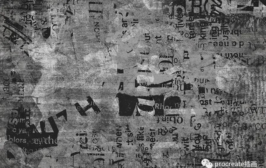 图片[3]-30个抽象主义的个性文字拼贴艺术风格PS笔刷【0538】-procreatechahua