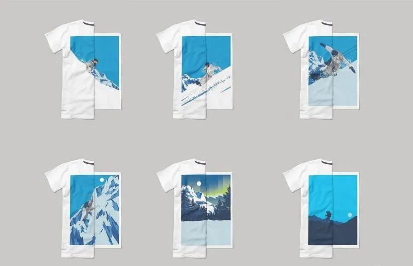 图片[3]-12个冬季户外滑雪登山运动的矢量插画素材【0548】-procreatechahua