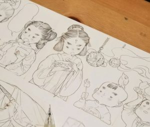 古风人物速写插画教程【0565】-procreatechahua