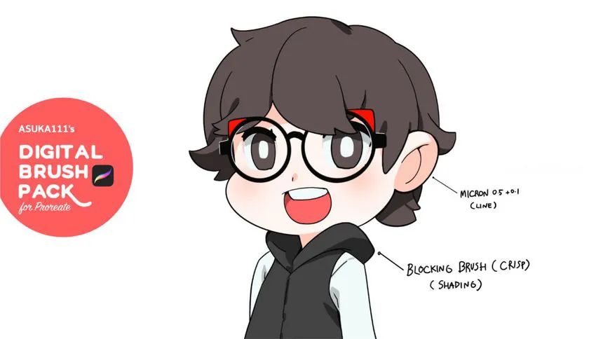 图片[3]-卡通漫画的水墨/自然/绘画/常用Procreate笔刷【0568】-procreatechahua