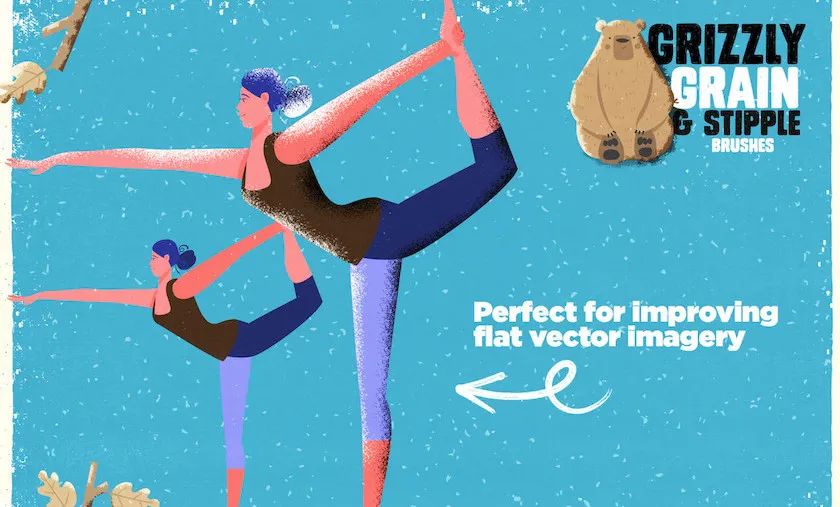 图片[3]-复古阴影纹理效果粗糙颗粒ps笔刷素材【0591】-procreatechahua