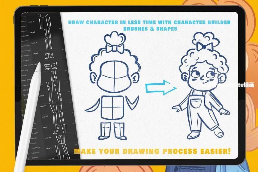 图片[3]-卡通人物角色创作的笔刷工具素材包(ai, ps, procreate)【0652】-procreatechahua