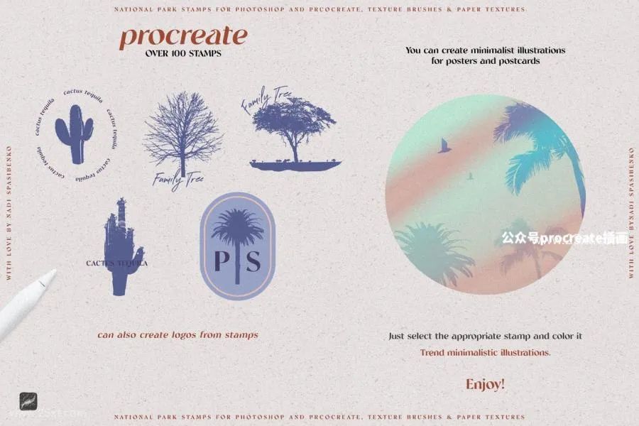 图片[3]-一套Procreate图案纹理笔刷素材【0674】-procreatechahua