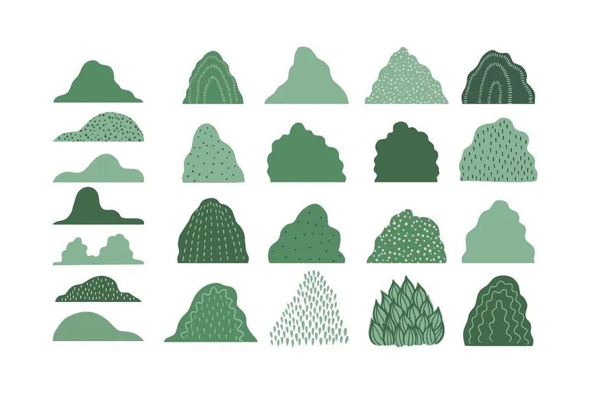 图片[3]-现代抽象的植物花卉元素矢量插画素材包【0680】-procreatechahua