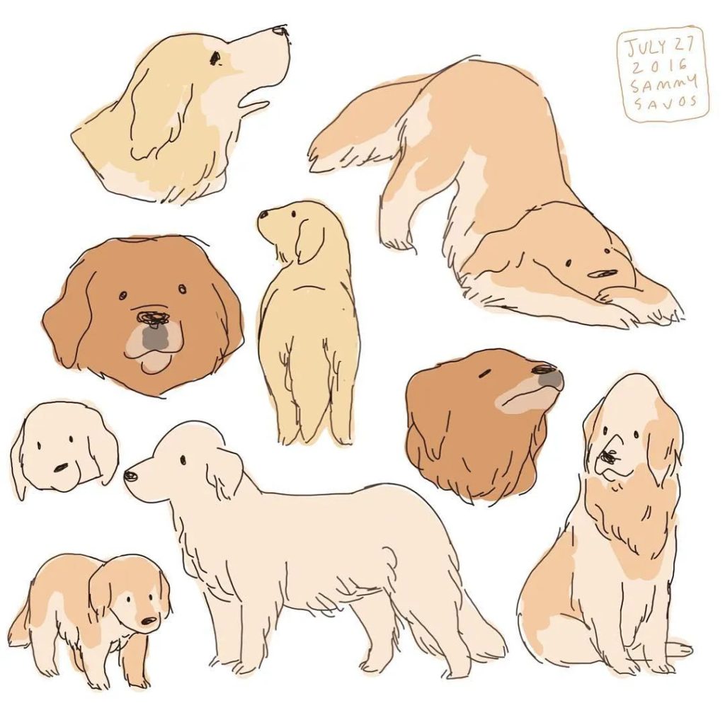 图片[2]-可爱小动物简笔画插画素材集参考【0690】-procreatechahua