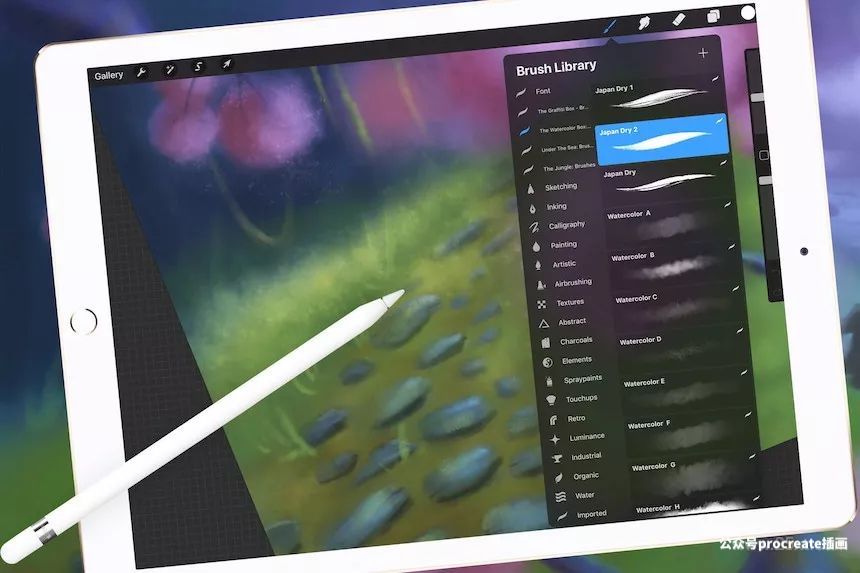 图片[3]-15款日本风格的Procreate水彩笔刷+5张旧纹理的背景纸张【0056】-procreatechahua