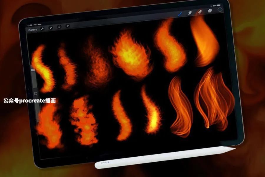 图片[3]-火焰燃烧效果的Procreate笔刷【0806】-procreatechahua