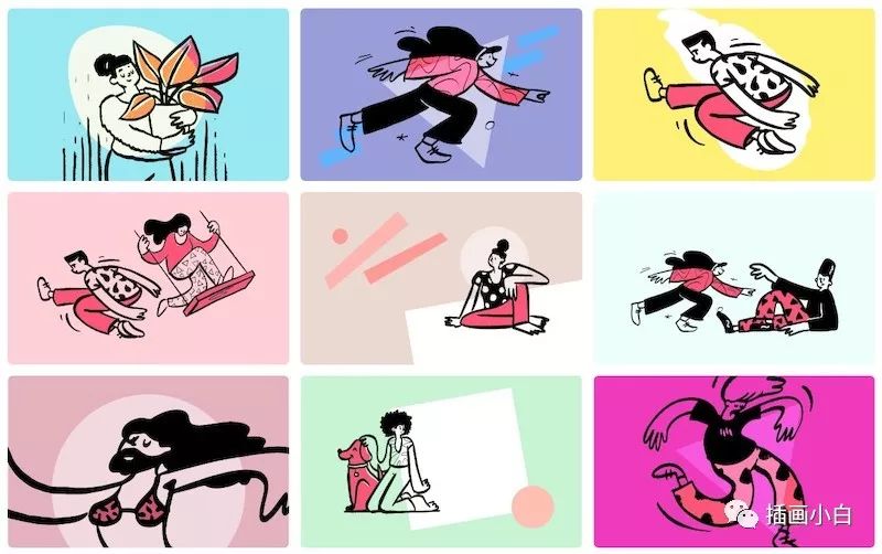 图片[3]-夸张造型的涂鸦手绘人物矢量插画素材分享【0091】-procreatechahua