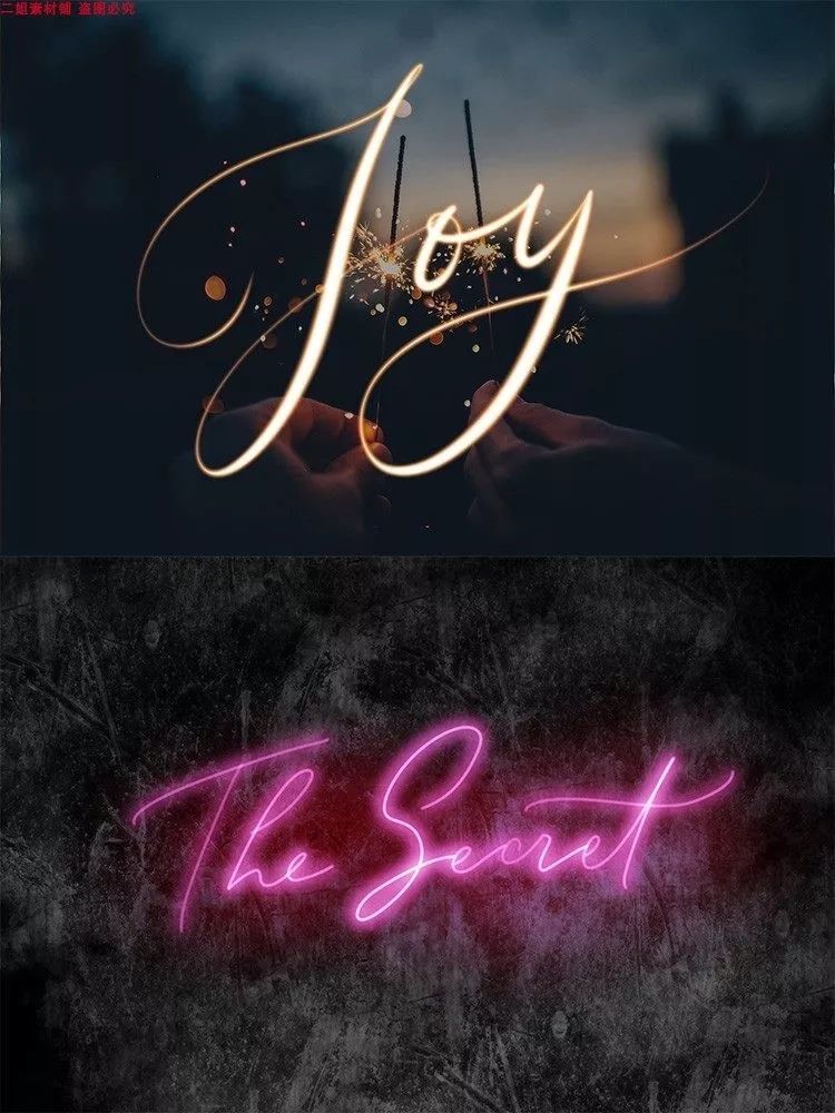 图片[3]-16款霓虹灯发光procreate笔刷【008】-procreatechahua