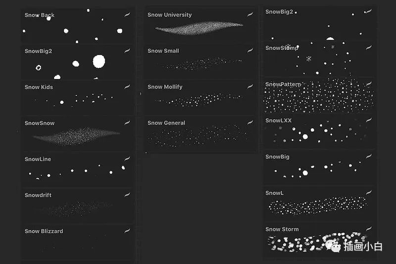 图片[3]-用于Procreate的雪花效果笔刷【0103】-procreatechahua