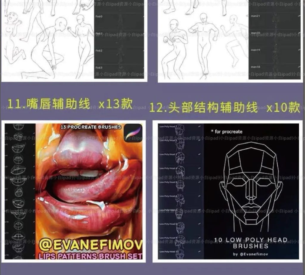 图片[4]-全套Procreate人像辅助线笔刷【0210】-procreatechahua