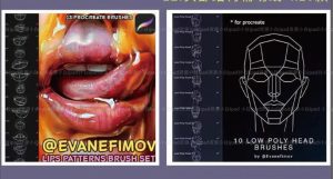 全套Procreate人像辅助线笔刷【0210】-procreatechahua