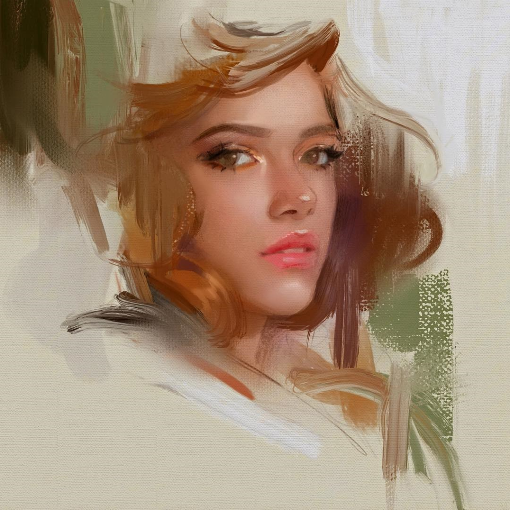 图片[1]-女性头像ipad插画教程【0756】-procreatechahua