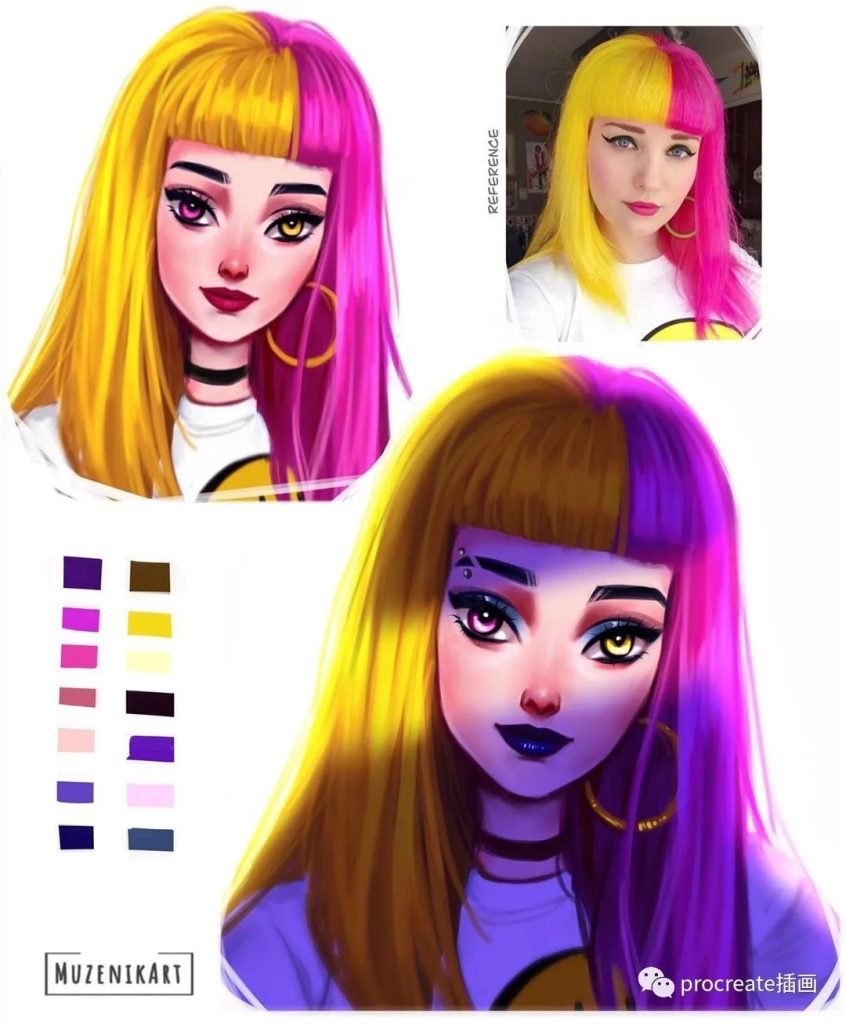 图片[4]-欧美风人像厚涂ipad教程+笔刷+作品集【0211】-procreatechahua