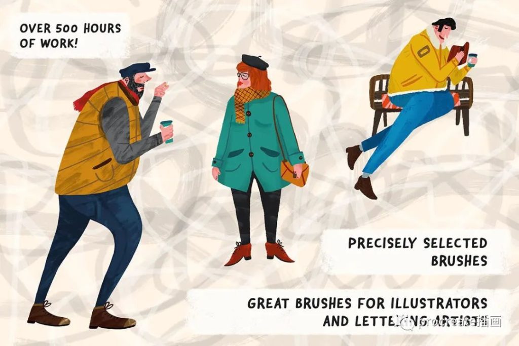 图片[1]-Photoshop 墨水水墨笔刷套装【0218】-procreatechahua