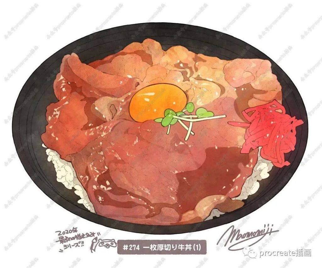 图片[1]-大神制作的水彩手帐美食插画集分享【0253】-procreatechahua