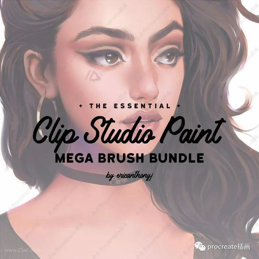 图片[1]-clip studio paint软件专用的多种高质量笔刷套装【0262】-procreatechahua