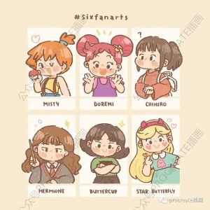 儿童软萌插画临摹素材600+张+儿童插画纹理procreate笔刷38款+一套色卡【0283】-procreatechahua