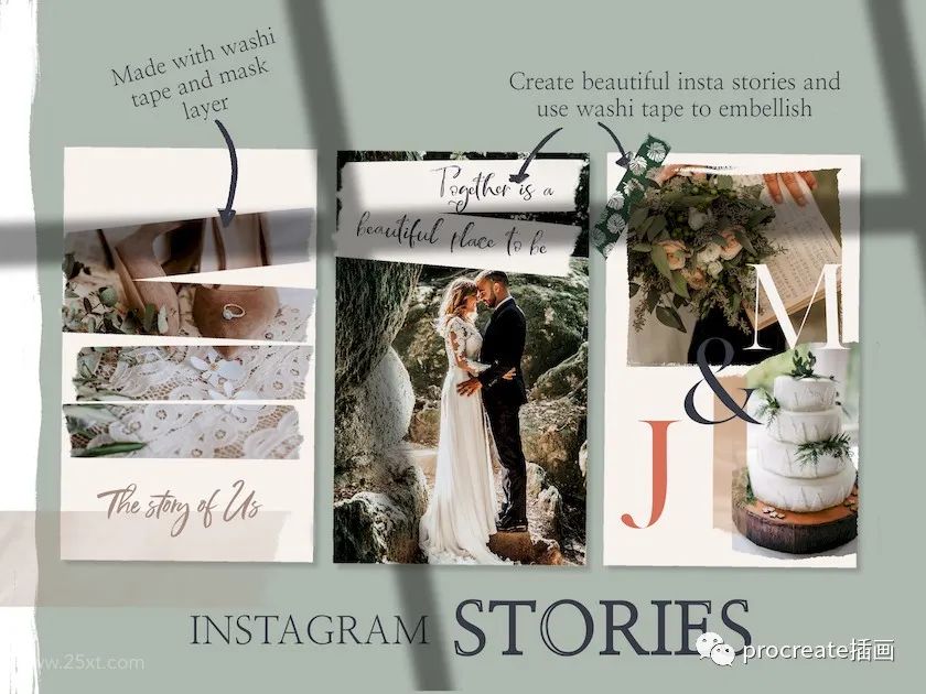 图片[4]-56款纹理图案手帐胶带procreate笔刷【0147】-procreatechahua