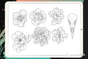 50款纹身刺青图章Procreate笔刷【0166】-procreatechahua