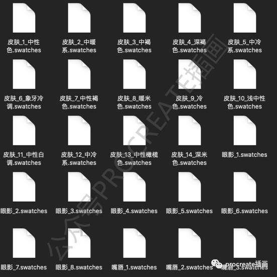 图片[2]-【procreate人像厚涂笔刷套装17组+25组色卡+插画作品集【0276】-procreatechahua