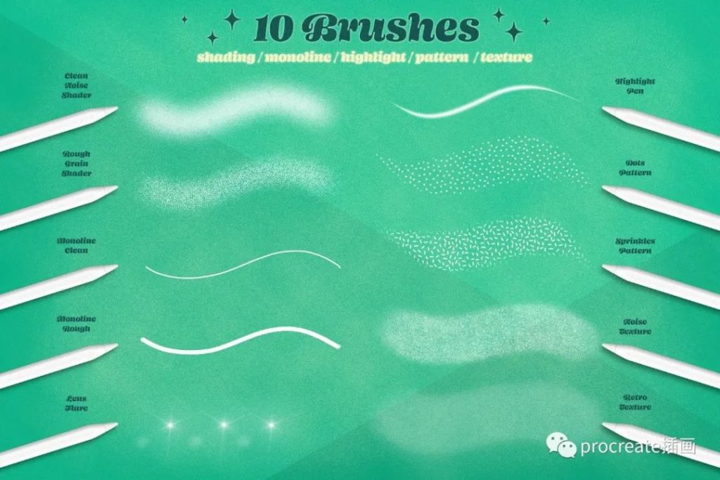 图片[4]-procreate3D字母笔刷包（笔刷+色卡+纹理纸）【0214】-procreatechahua