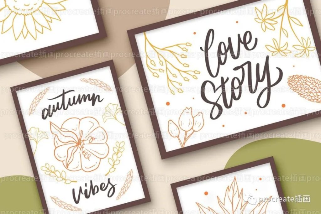 图片[4]-一套秋季元素的procreate画笔笔刷【0264】-procreatechahua