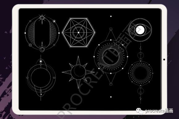 图片[4]-50款宇宙星空几何元素Procreate笔刷【0304】-procreatechahua