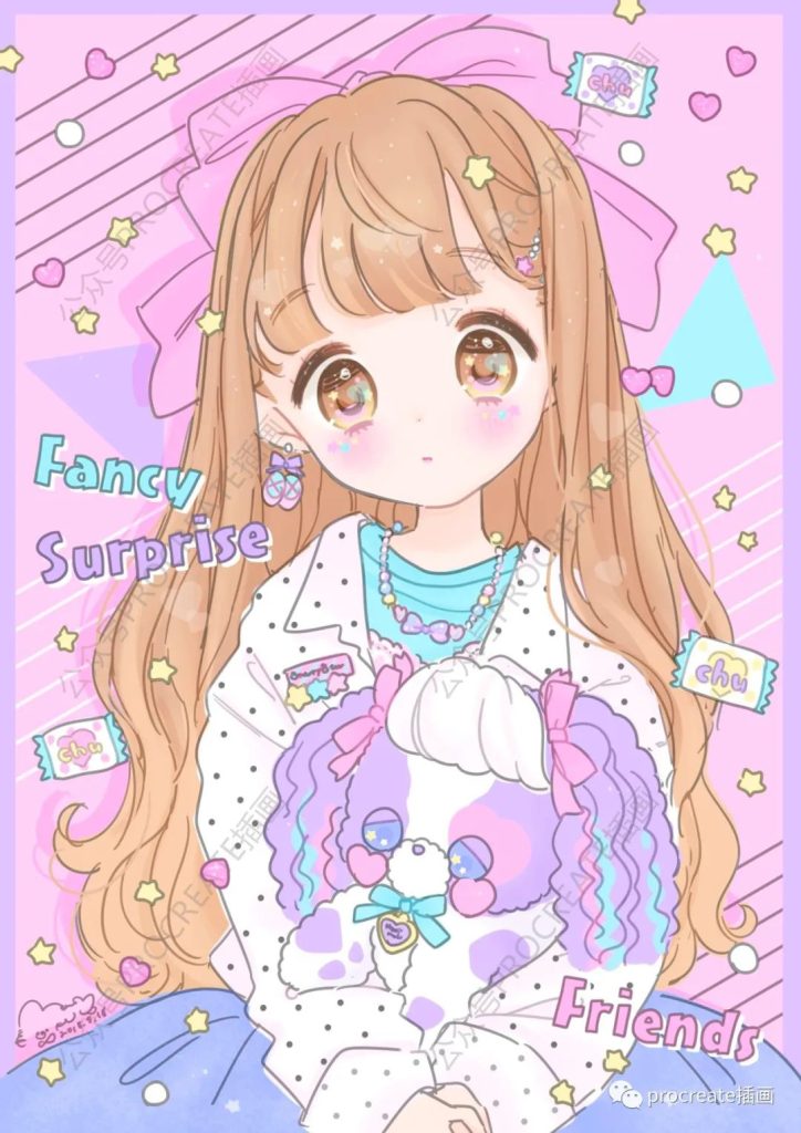 图片[4]-动漫少女插画作品集临摹素材（184张）+6套动漫procreate笔刷【0303】-procreatechahua