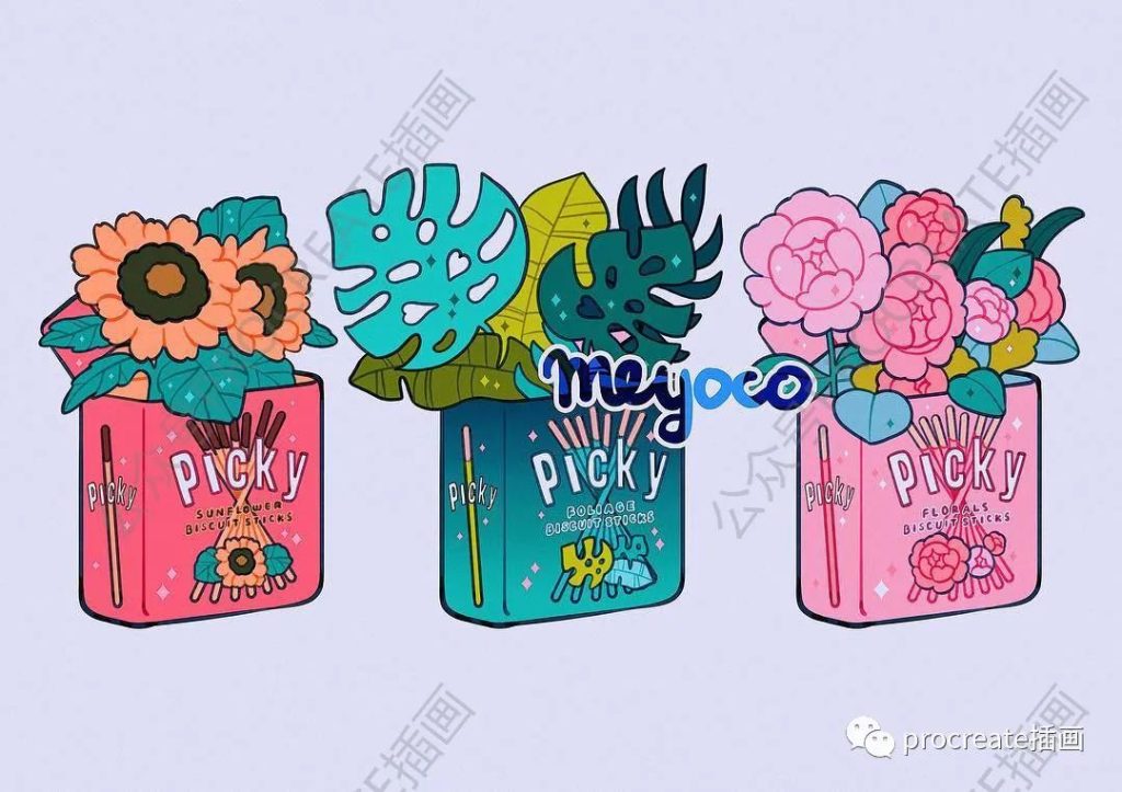 图片[4]-日本画师meyoco作品集65张+30个时尚清新动感的photoshop笔刷【0319】-procreatechahua