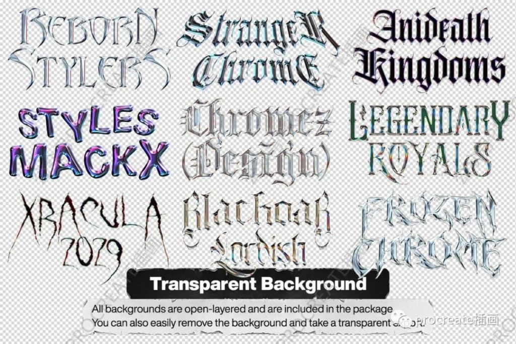 图片[4]-10款金属镀铬文字效果ps图层样式【0365】-procreatechahua