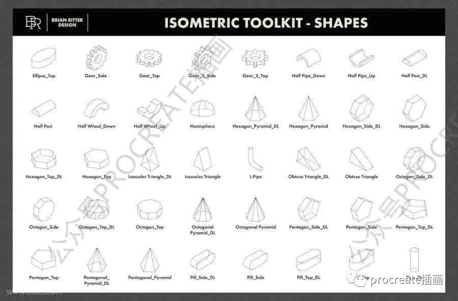 图片[4]-一套320款2.5D图案procreate笔刷【0376】-procreatechahua