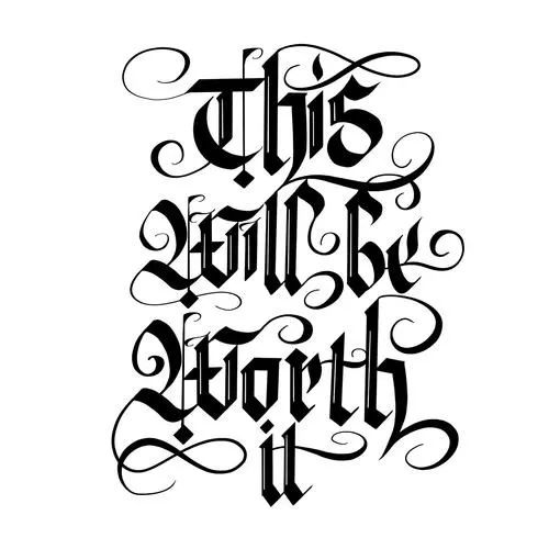 图片[2]-艺术哥特字体procreate笔刷中英文书写【0034】-procreatechahua