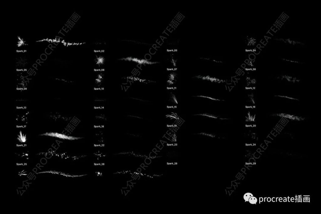 图片[4]-30个独特的火花特效Photoshop笔刷【0405】-procreatechahua