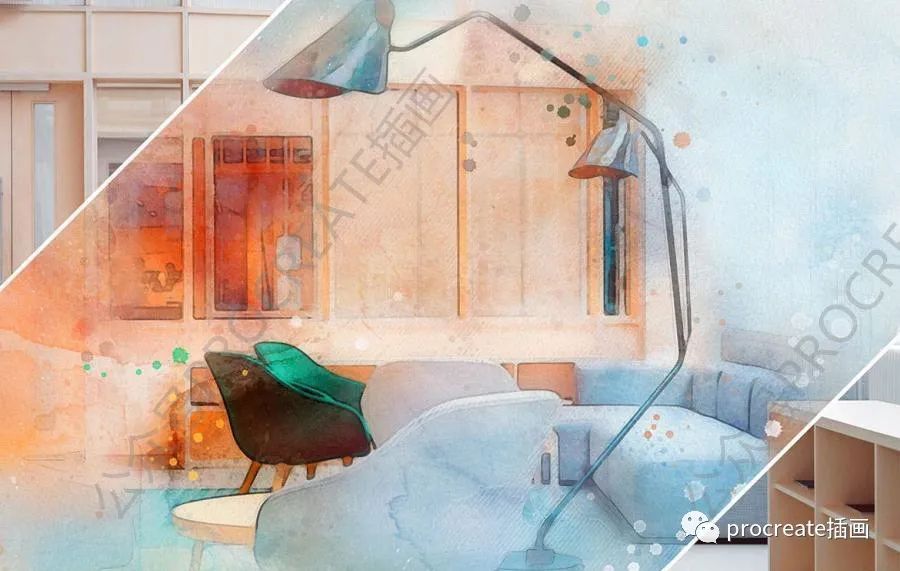 图片[4]-将照片处理成奇幻朦胧水彩晕染效果的PS动作插件【0416】-procreatechahua