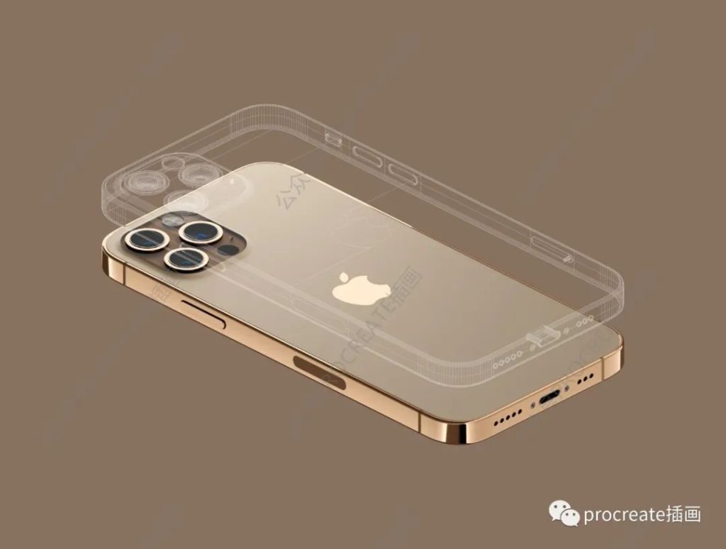 图片[4]-blender格式的金色iPhone 12 pro手机3d模型【0423】-procreatechahua