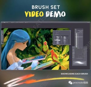 插画师Rossdraws的高级ps和Procreate笔刷套装【0433】-procreatechahua