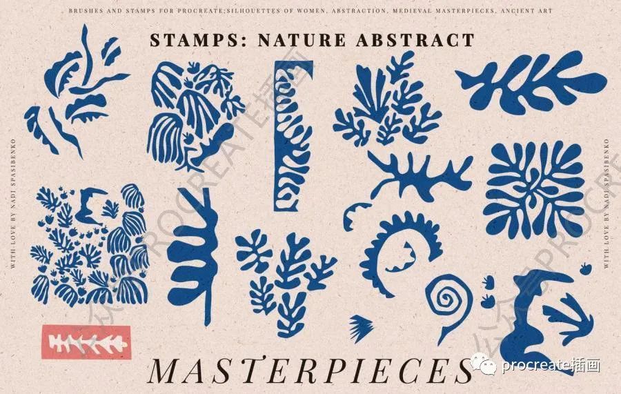 图片[4]-抽象手绘艺术风格的中世纪古埃及罗马主题图案ps笔刷（支持procreate）【0436】-procreatechahua