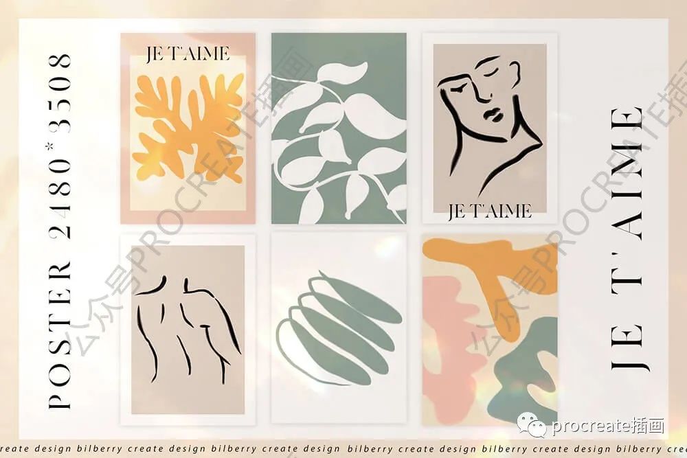 图片[4]-灵感大师抽象形状艺术线条插画套装【0448】-procreatechahua