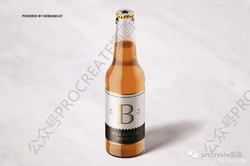 图片[4]-啤酒瓶玻璃酒瓶包装设计展示PSD样机素材【0450】-procreatechahua