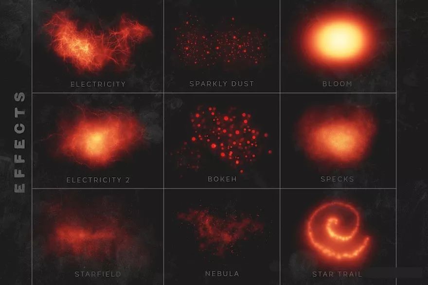 图片[4]-火焰霓虹灯光效果的procreate笔刷及配套色卡【0044】-procreatechahua