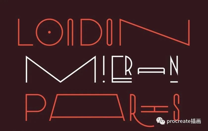 图片[4]-个性夸张古怪的英文无衬线线条装饰字体【0490】-procreatechahua