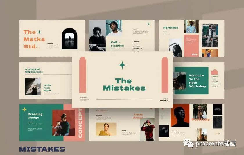 图片[4]-时尚复古风格的多用途PowerPoint模板【0498】-procreatechahua