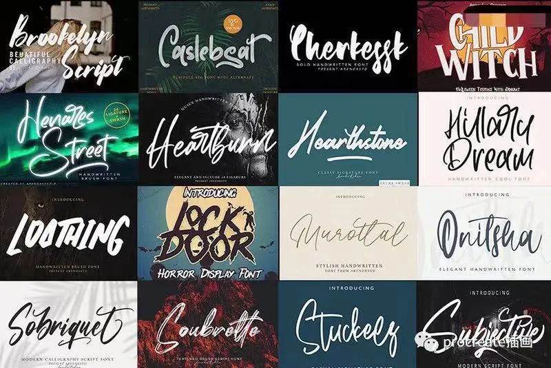 图片[4]-210款漂亮的英文字体素材打包大集合【0523】-procreatechahua